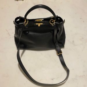 Black Medium Fendi Peek-a-Boo bag.